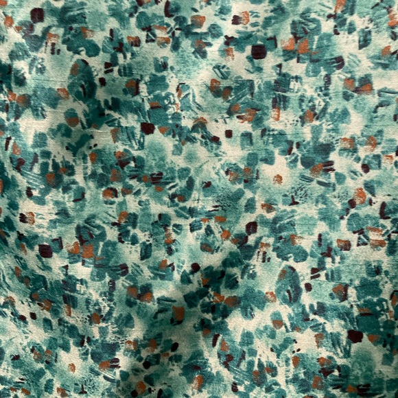 Pretty turquoise print size 8 Sag Harbor sleeveless top - Picture 2 of 3